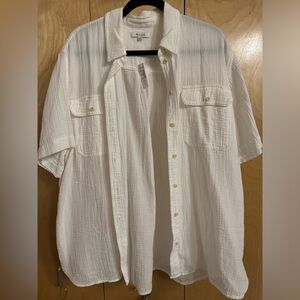 NWT Madewell lightspun short sleeve flap pocket shirt